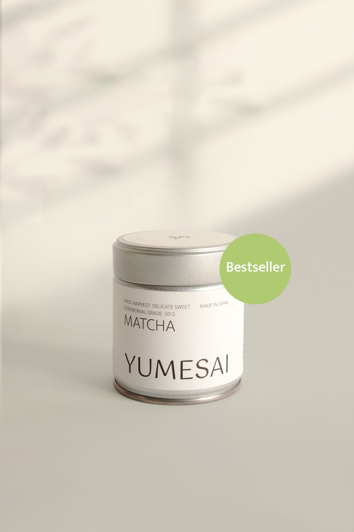 YUMESAI matcha 30 g blikje premium ceremoniële matcha. Bestseller in Nederland